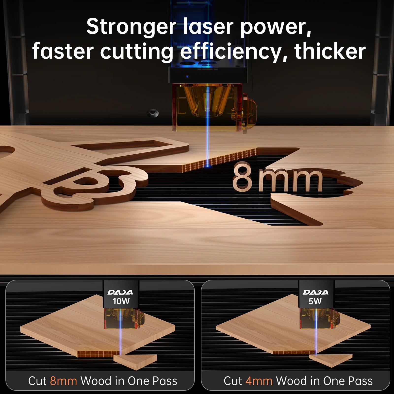 DAJA DJ6 Pro Laser Engraver Portable Safety Cover Cut Business Engraving Machine for Metal Stainless steel Jewelry Wood Acrylic