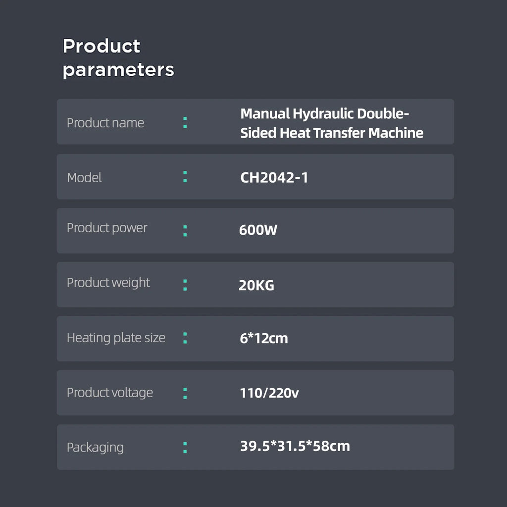 Manualna prasa hydrauliczna 5T z podwójnym grzaniem – kompaktowa prasa termiczna do precyzyjnych prac materiałowych